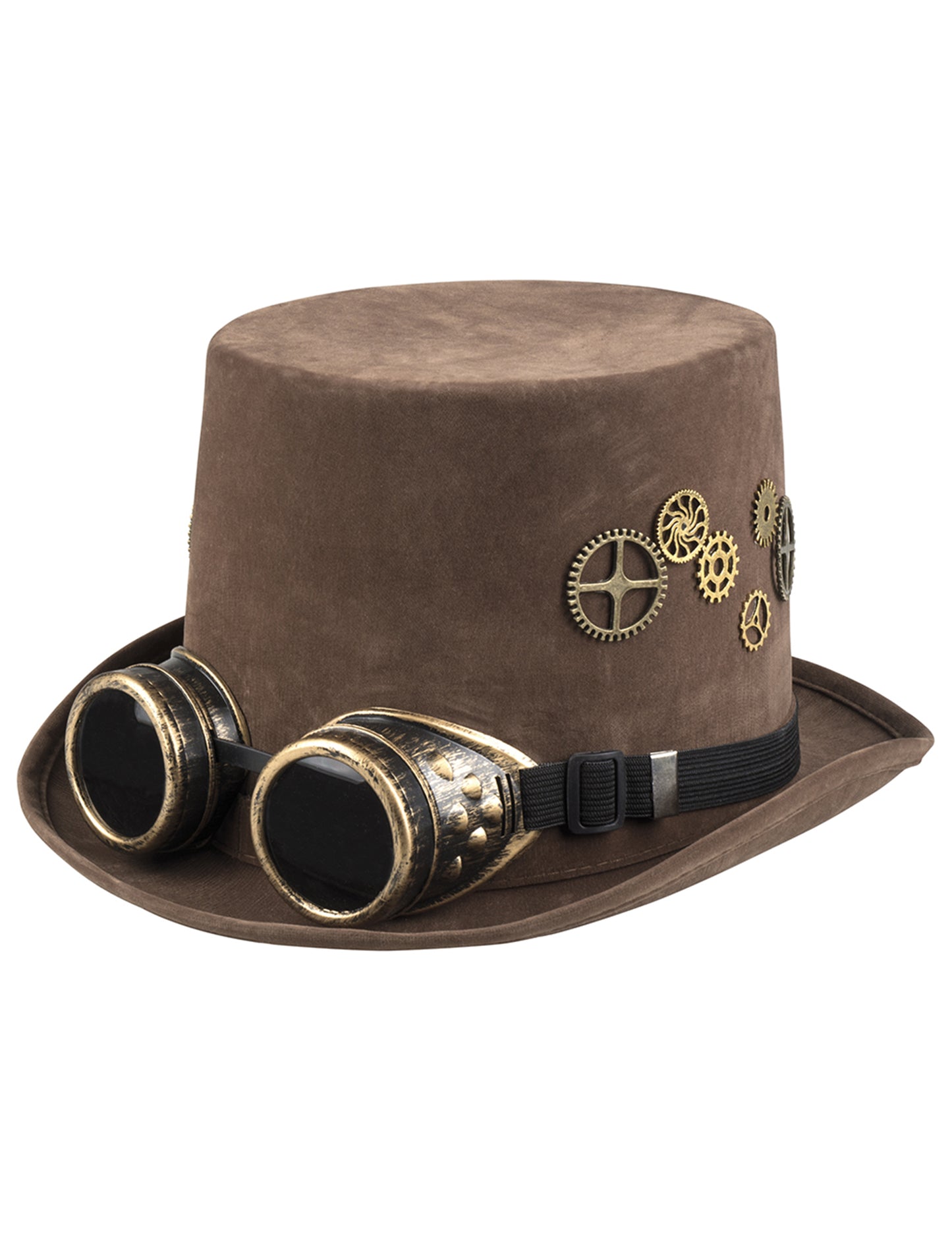 Кафява горна шапка се отбива с steampunk възрастни чаши steampunk