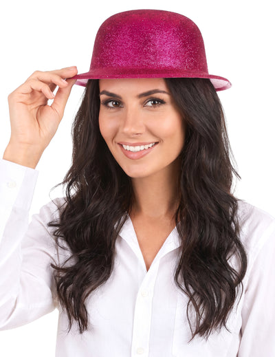 Fuschia възрастен бляскава шапка