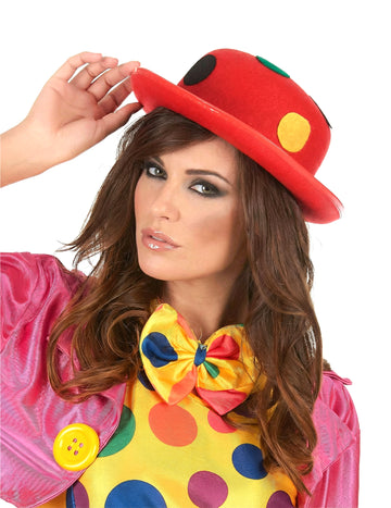 Червен шап от шапка с кула с възрастна полка точка