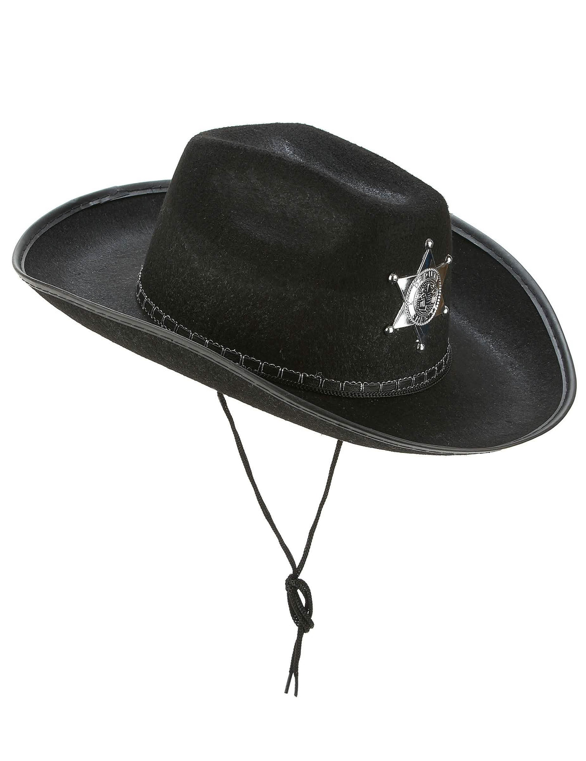 Chapeau Sherif noir adulte