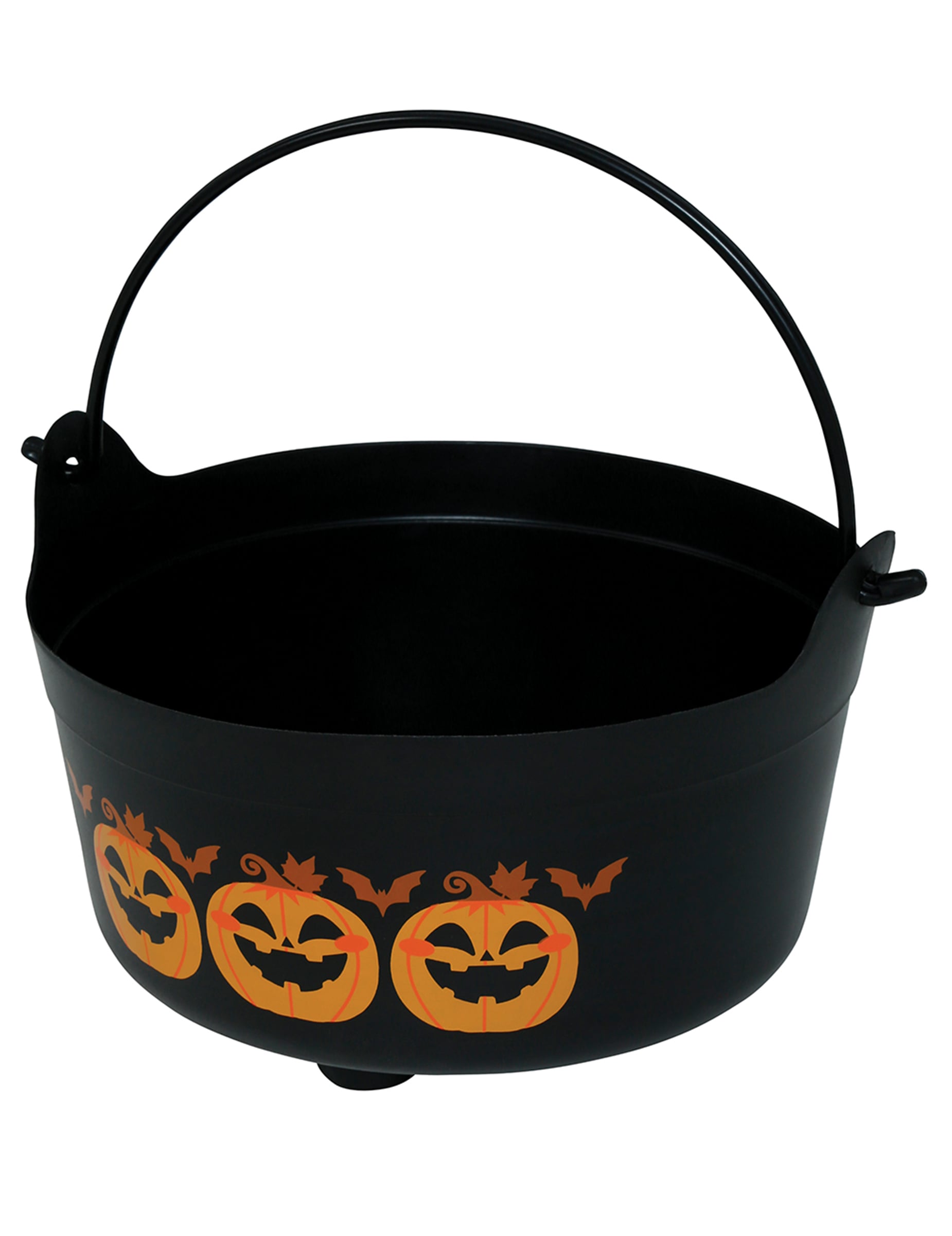 Vue de face du Chaudron citrouilles Halloween