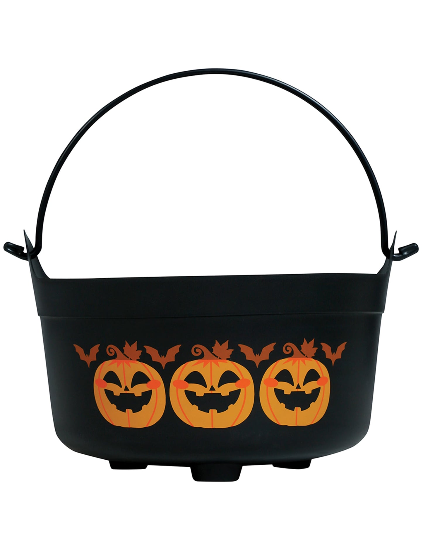 Détail de l'imprimé citrouilles et chauves-souris du chaudron citrouilles Halloween
