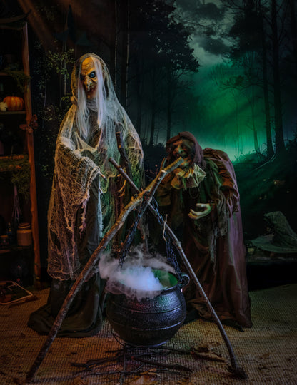 Котел на вещицата с мъгла 45см