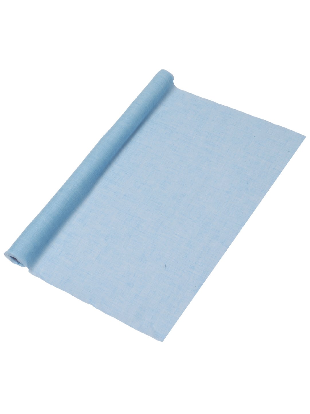 Chemin de table mousseline pour baptême bleu ciel