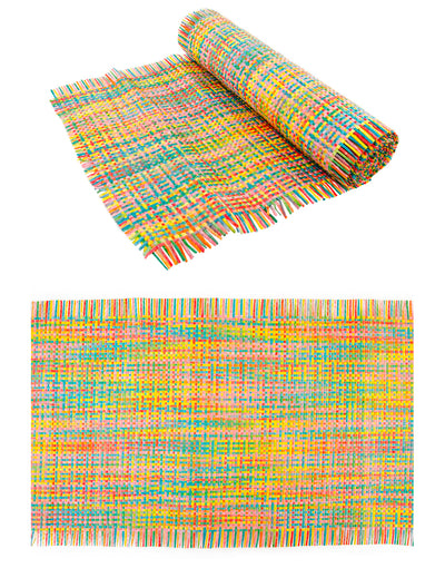Chemin de table natte pour fête mexicaine multicolore