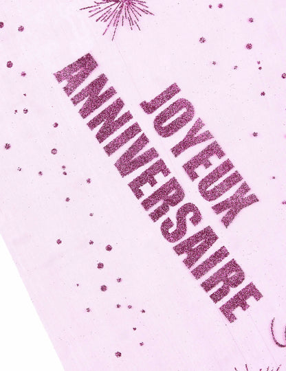 Органа Масата бегач Честит рожден ден фуксия 29 см х 5 м