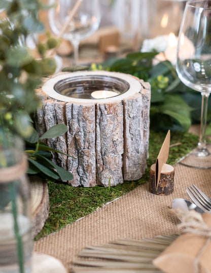 Пътека за маса от естествен мъх 30 cm x 2 м за сватба