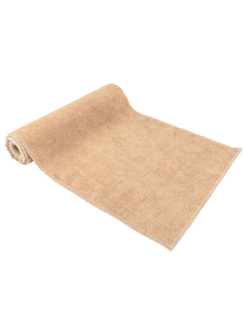 Бежов кадифен пътека за маса 28 cm x 3 м за сватба
