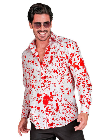 Кървав мъж с бяла риза
