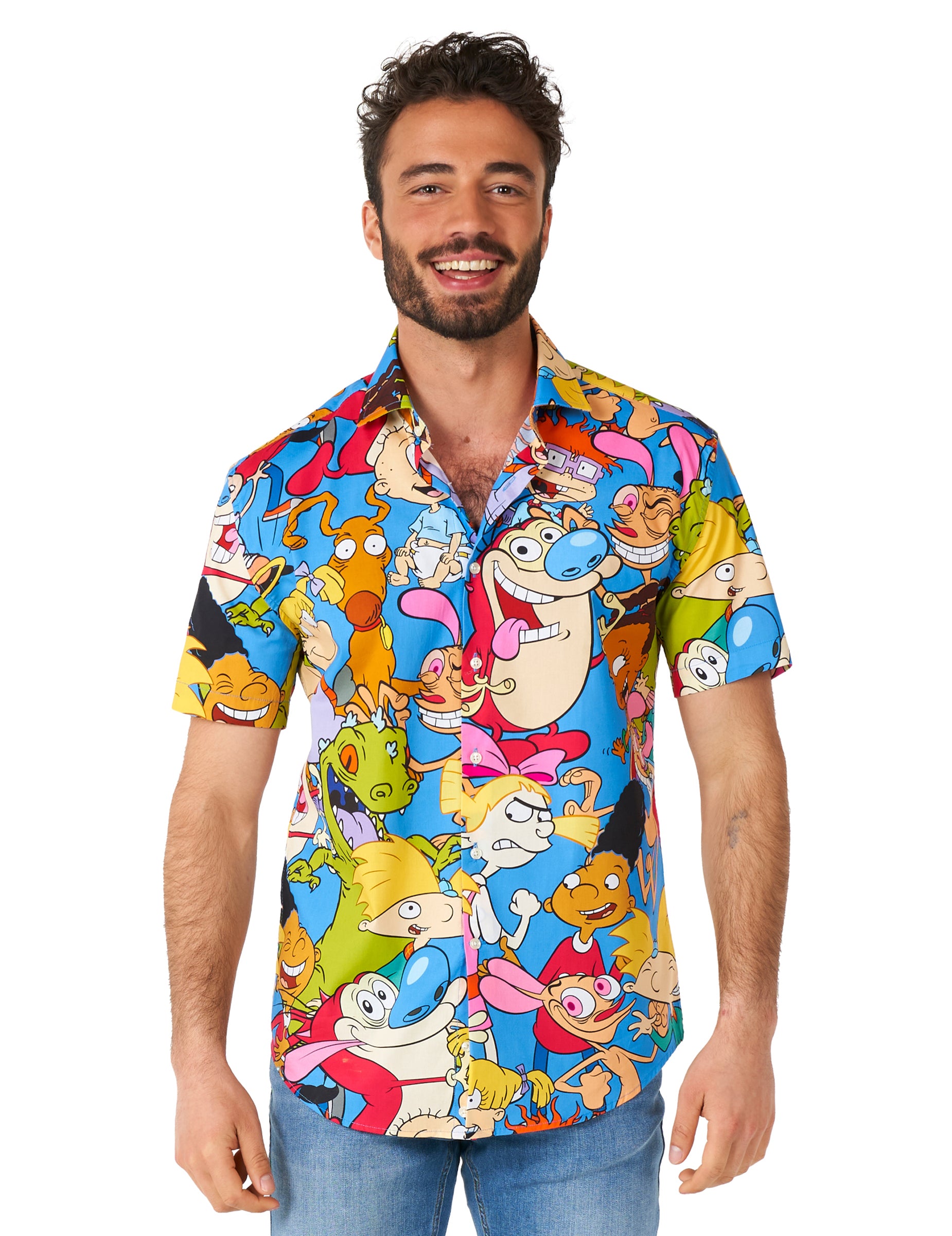 Vue de face de la chemise dessin animés 90's Nickelodeon™