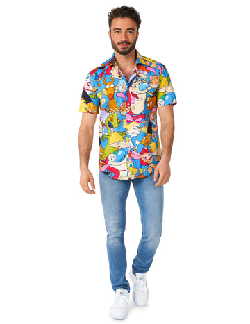 Тениска за възрастни с анимационни герои от 90-те години на Nickelodeon™ с Opposuits™