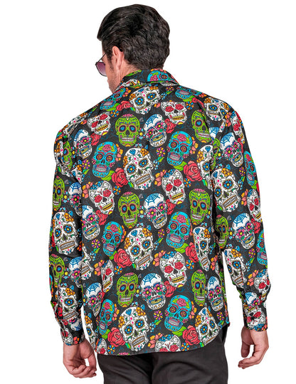 Мъжка риза Dia de los muertos
