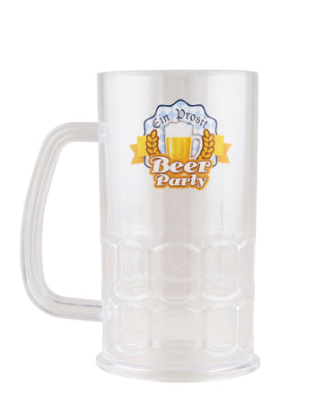 Прозрачна халба с бира