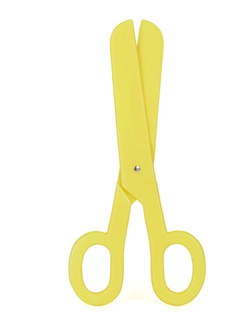 Ciseaux géants de clown pour adulte jaune