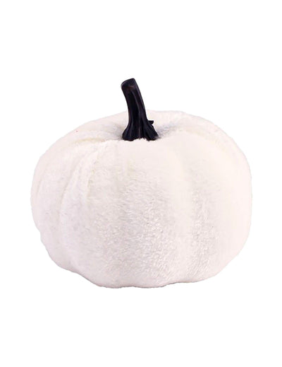Декоративна тиква Summerween с ефект на бял велур 7 x 4 à 7 cm