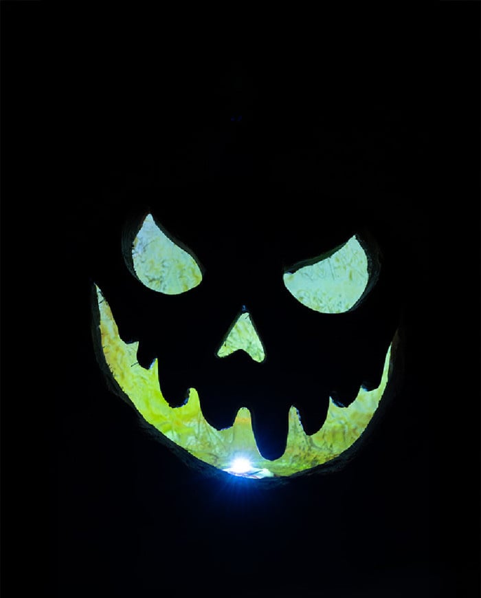 Светеща зловеща тиква 33 cm