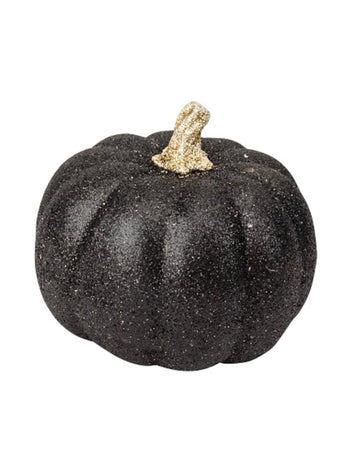 Résine Pumpkin Black Glitter and Gold 12 cm