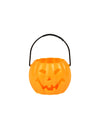 Citrouille lumineuse Halloween orange avec anse noire