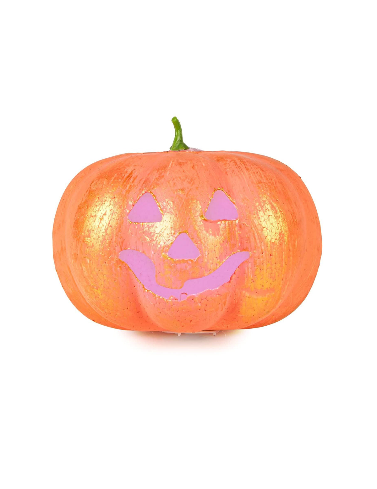 Изглед отпред на светещата тиква halloween