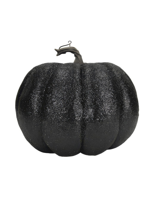 Résine Pumpkin Black Glitter and Gold 12 cm
