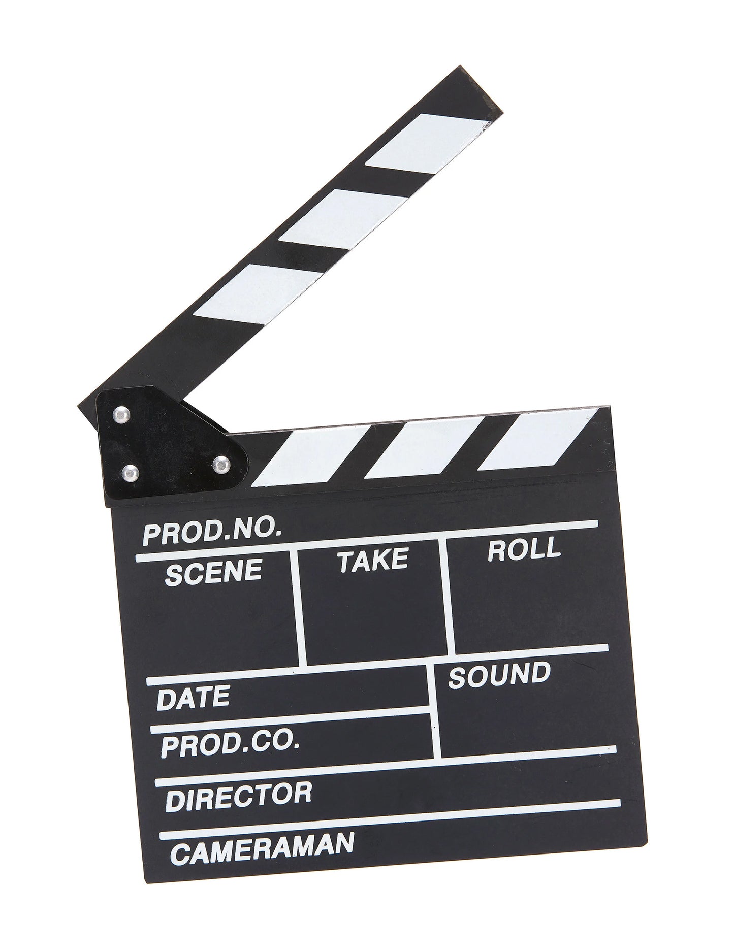 Vue ouverte du clapper board cinéma