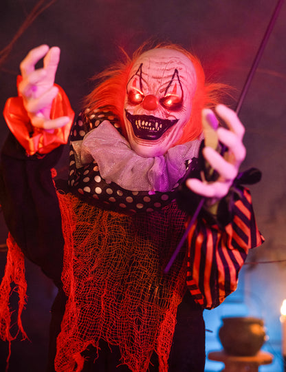 Анимиран зъл клоун пеша - 166 см