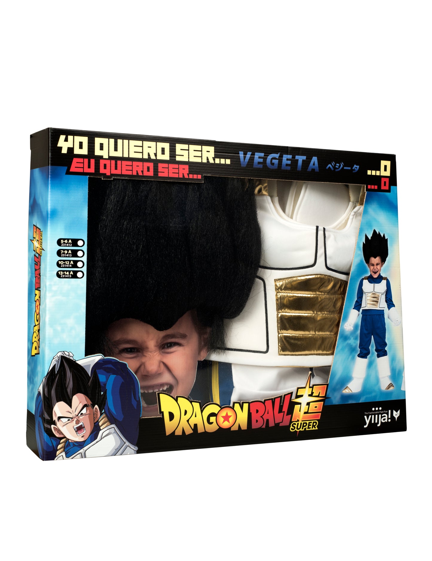 Маскирайте комплект с детска перука Vegeta Dragon Ball Child
