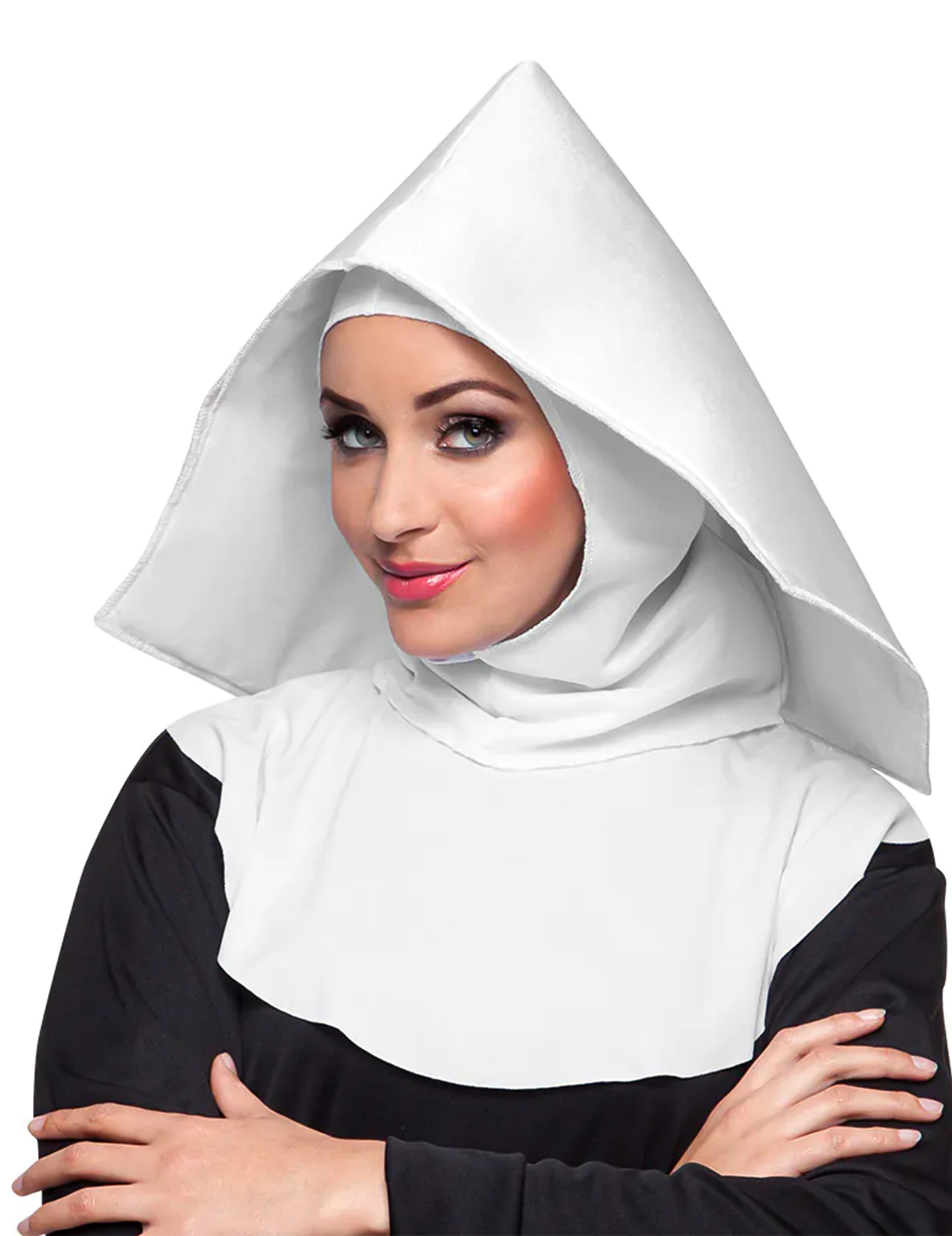 Капачка за възрастни бяла монахиня