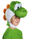 Coiffe Yoshi Nintendo® pour enfants vert et blanc avec crête orange