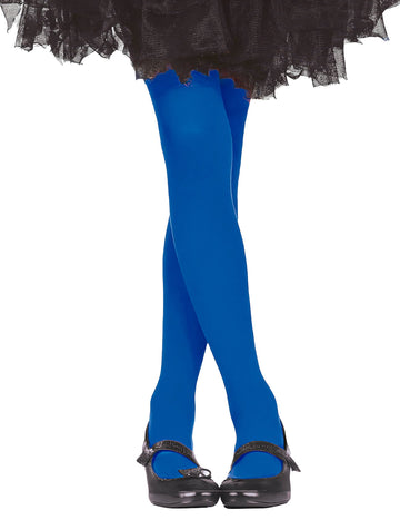 Момиче непрозрачни сини чорапогащи