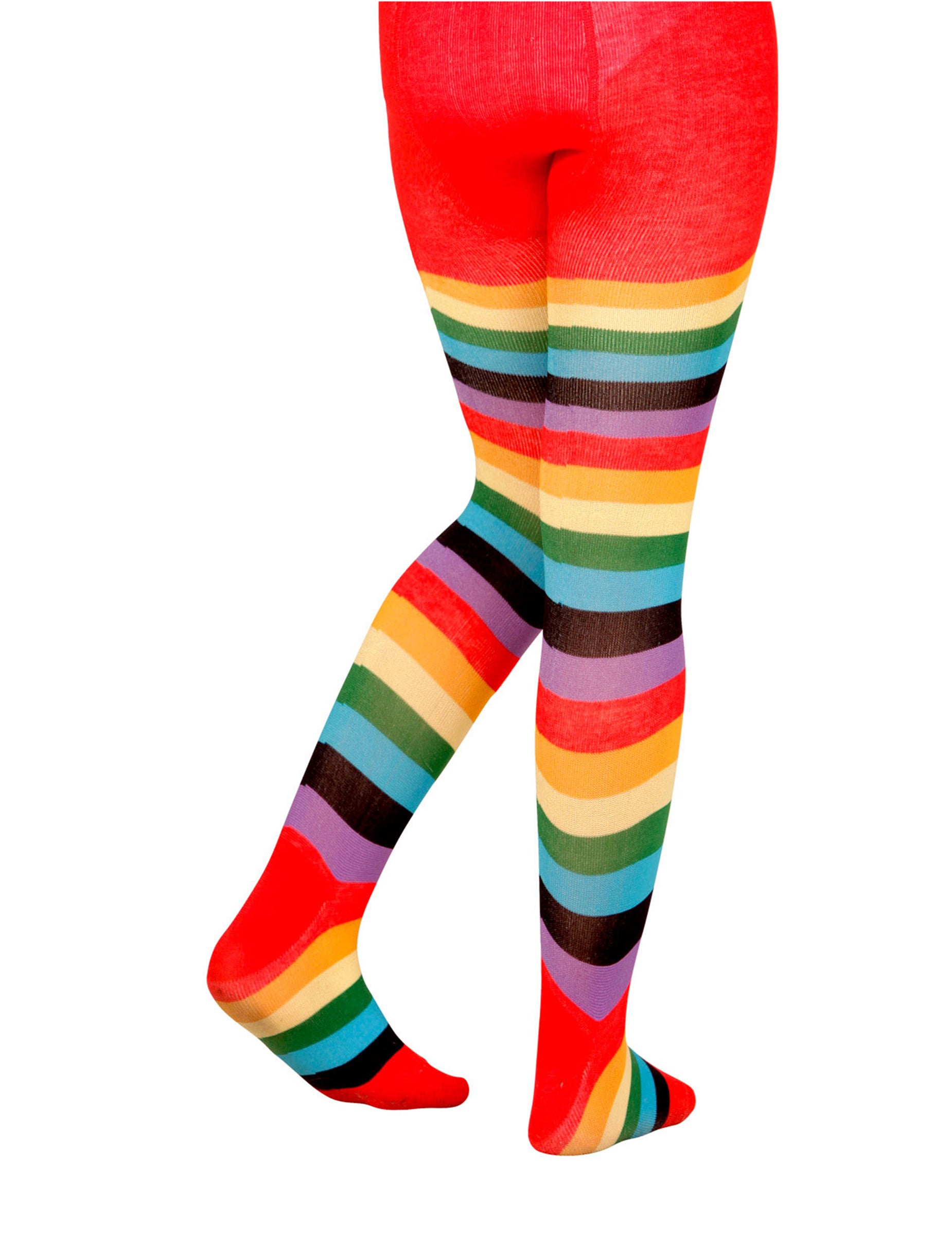 Vue de profil des collants multicolores pour enfant