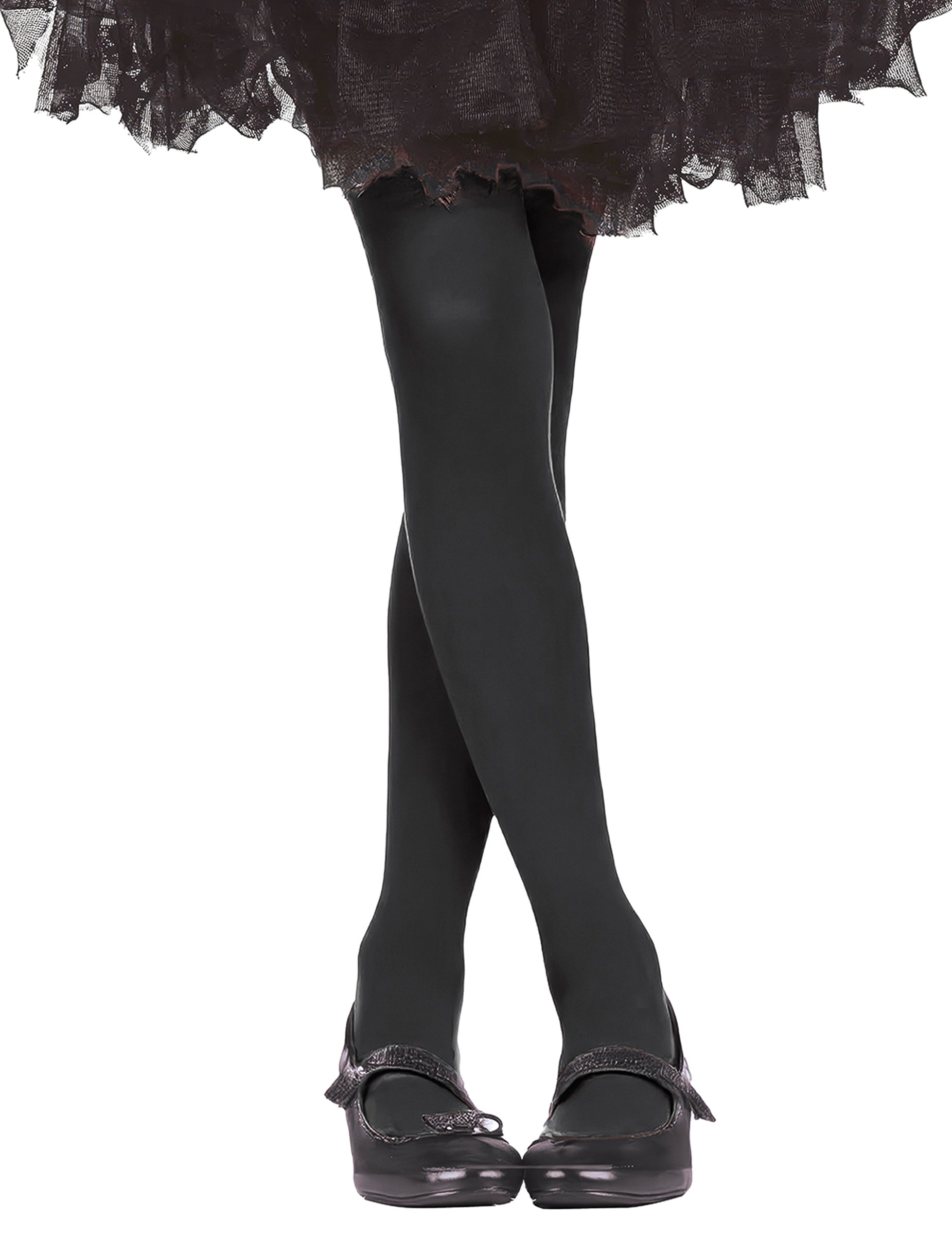 Collants pour enfant noir opaque