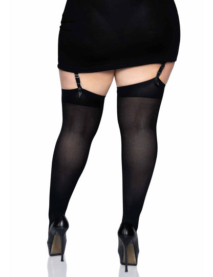 Vue de dos des collants opaques pour femme noirs