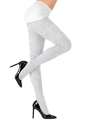 Бели брокатени чорапогащи за възрастни