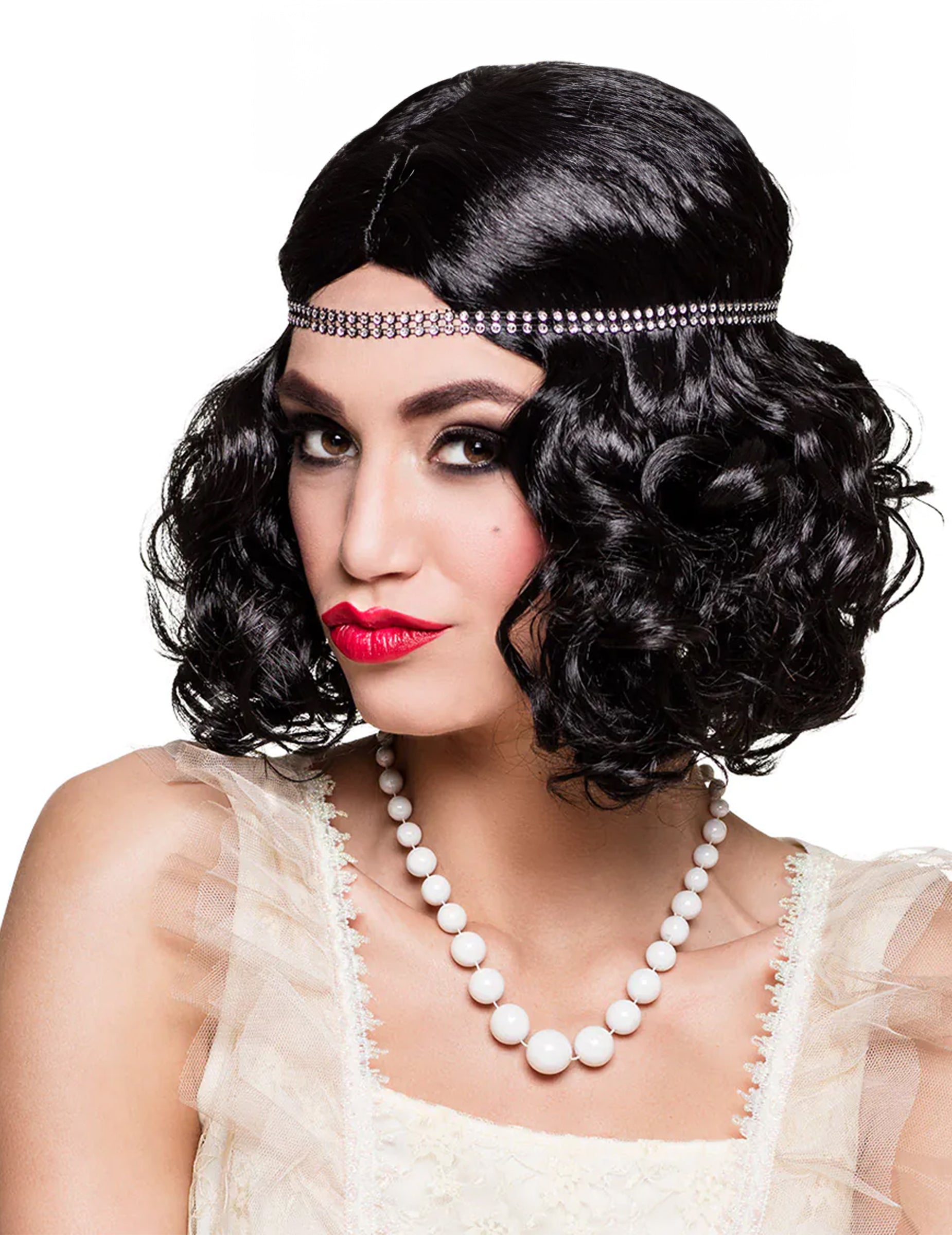 Collier court de perles pour femme blanches nacrées