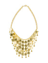 Collier danseuse orientale pour femme doré avec pièces et clochettes