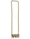 Collier année 1990 pour adulte doré