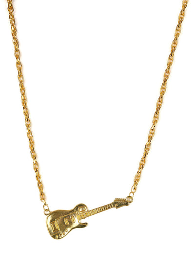 Collier guitare pour adulte doré