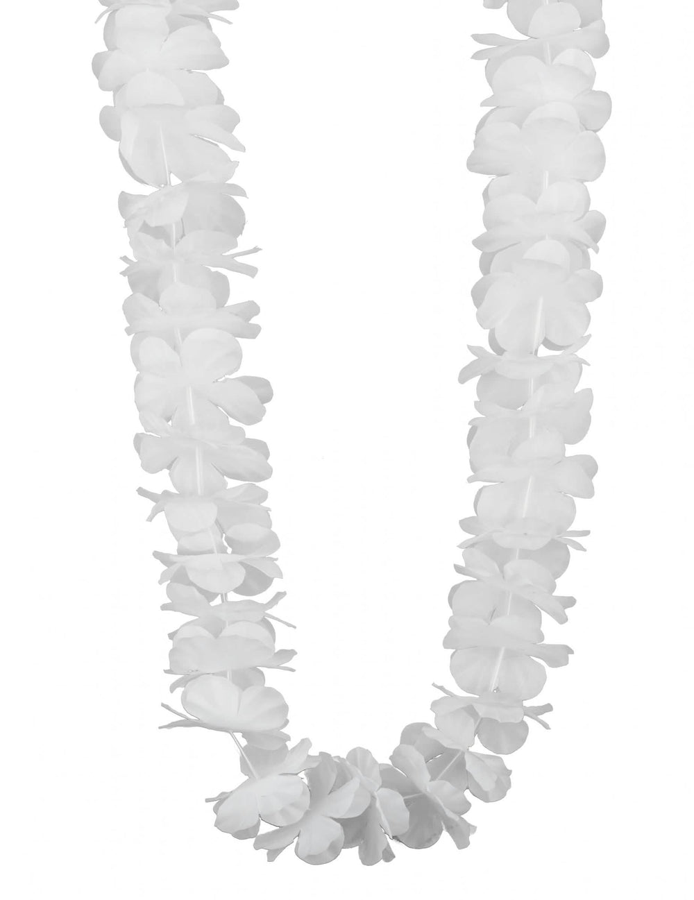 Collier hawaï pour adulte blanc