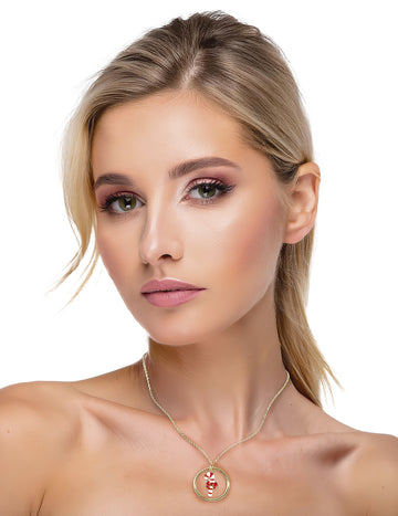 Коледно метално колие с бонбонена пръчка