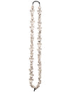Collier têtes de mort Halloween pour adulte blanc avec petits os