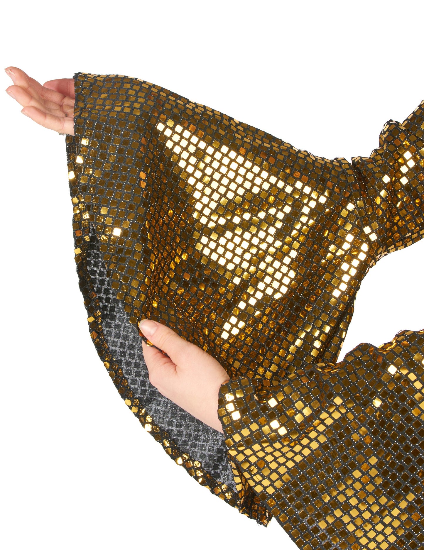 Combinaison femme disco or avec ceinture haut de gamme