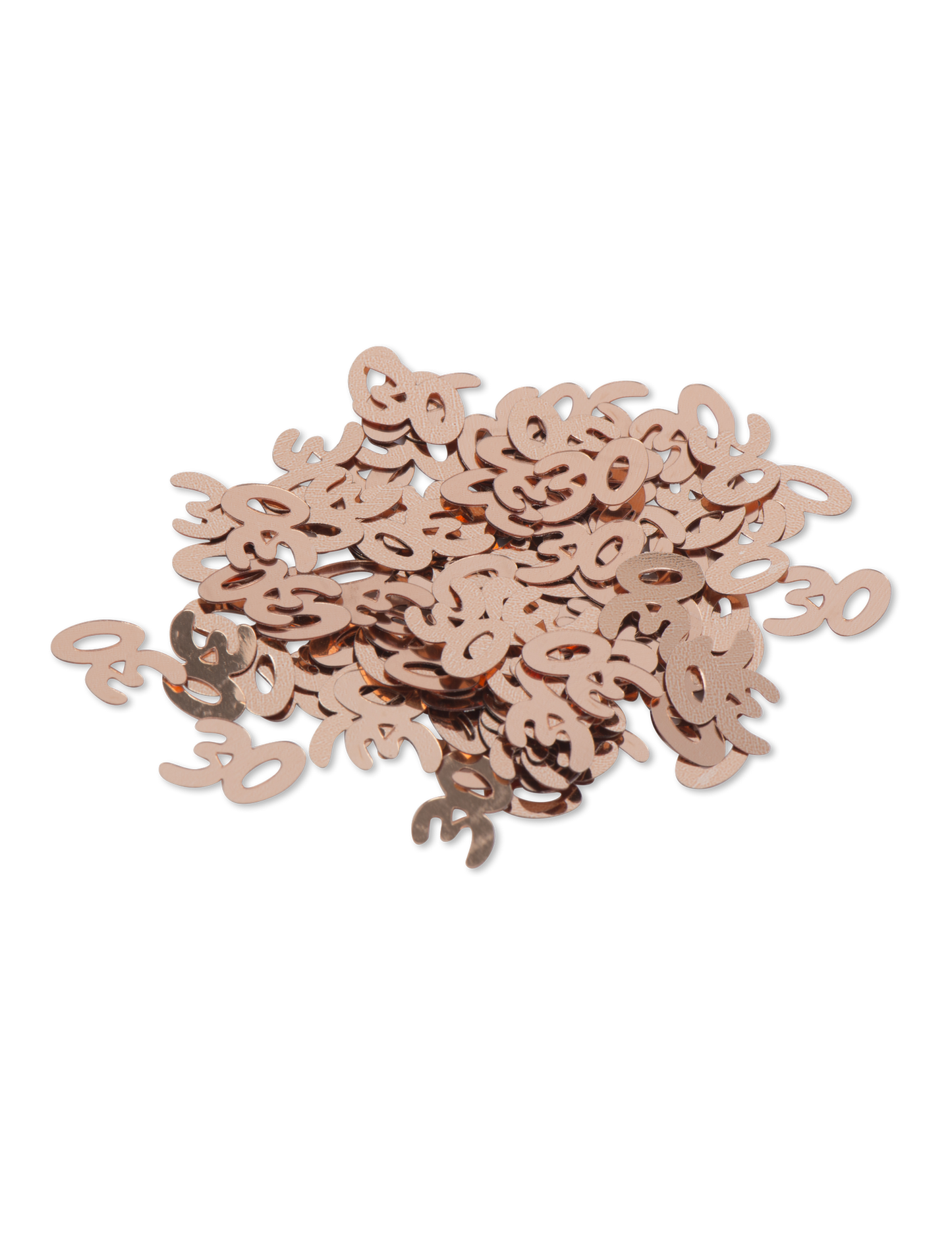 Конфети за маса от розово злато за 30-та годишнина, 17 г, пенливи