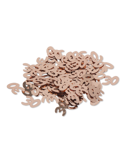 Конфети за маса от розово злато за 30-та годишнина, 17 г, пенливи