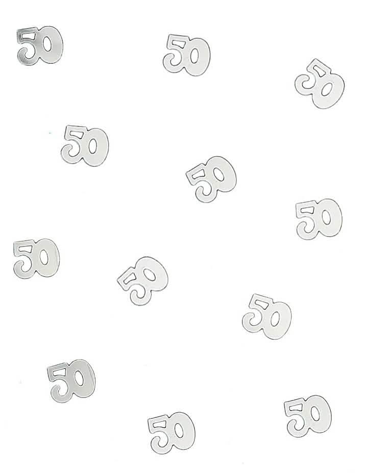конфети за маса от дърво 50 сребристи