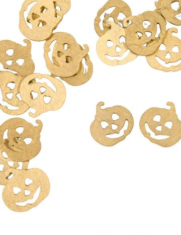 Маса конфети златна тиквена дървена 2 см 2 см