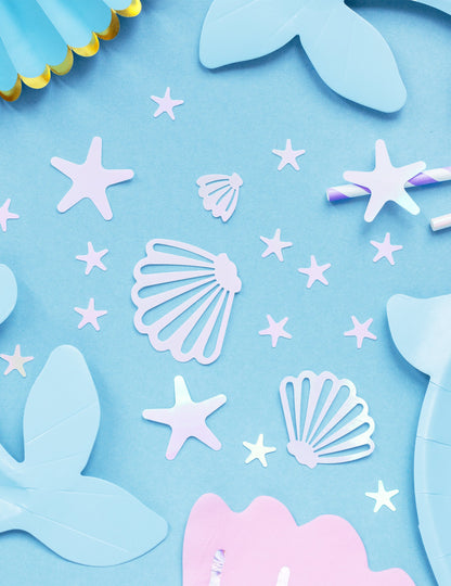 Преливащи се настолни конфети с раковини и морски звезди 23 г