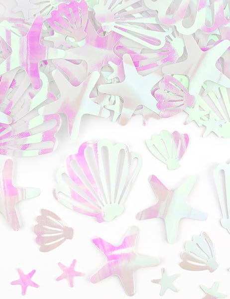 Преливащи се настолни конфети с раковини и морски звезди 23 г