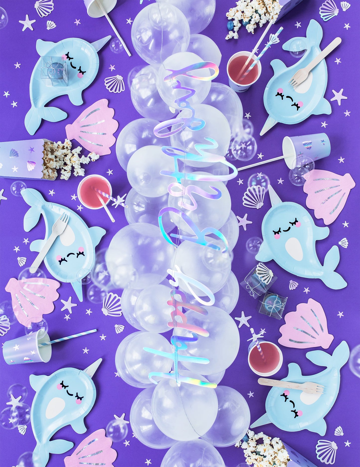 Преливащи се настолни конфети с раковини и морски звезди 23 г