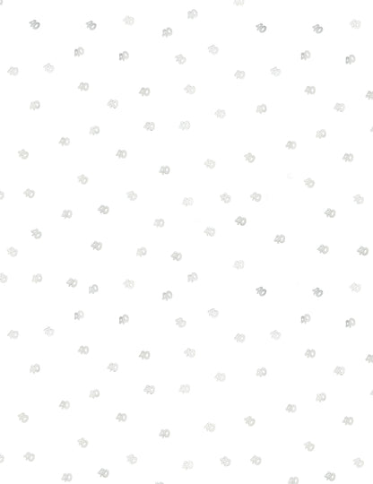 Vue d'ensemble des confettis de table 40 pour anniversaire en bois argentés